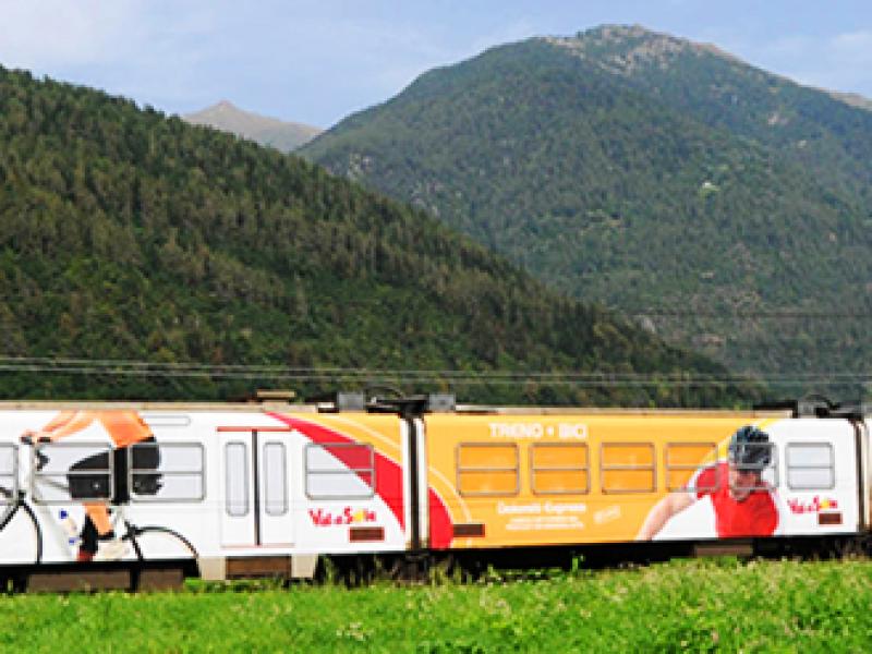 pista ciclabile e treno+bici in val di sole