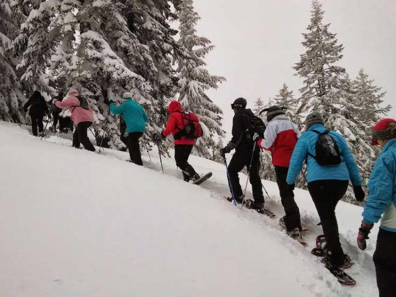 trekking con le ciaspole in val di sole 